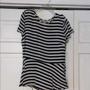 Black and White striped top